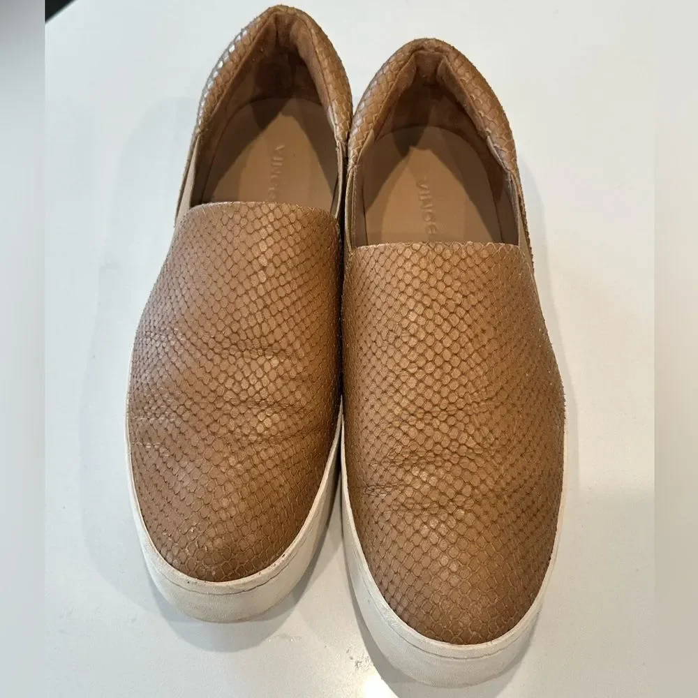 Vince Warren Snake-Embossed‎ Leather Platform